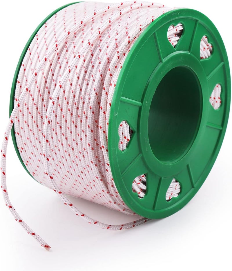 Mtanlo Recoil Starter Rope Pull Cord 4mm 100-Meter for Stihl Husqvarna Echo Poulan Homelite McCulloch Sears Craftsman Trimmer Edger Brush Cutter Lawn Mower Chainsaw - Image 1